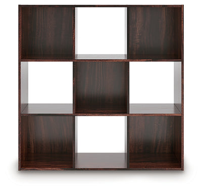 Tampa Furniture Outlet Lutz - Ashley Furniture - Glosmount Four Cube Organizer - Nine Cube Organizer / Cherry/Light Brown - EA1055-3X3