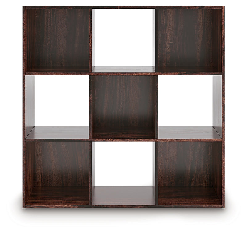 Tampa Furniture Outlet Lutz - Ashley Furniture - Glosmount Four Cube Organizer - Nine Cube Organizer / Cherry/Light Brown - EA1055-3X3
