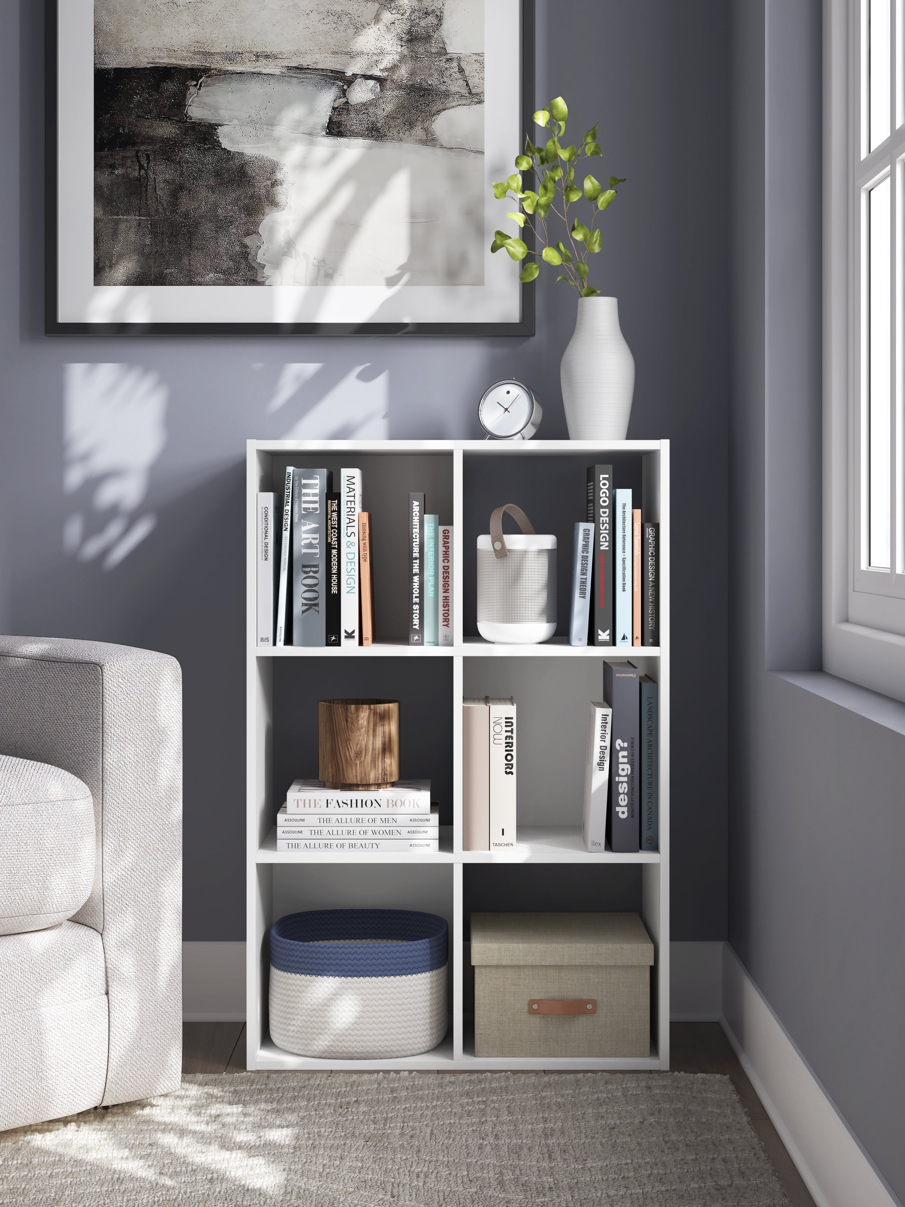 Tampa Furniture Outlet Lutz - Ashley Furniture - Onita Six Cube Organizer - Six Cube Organizer / White - EA9630-3X2