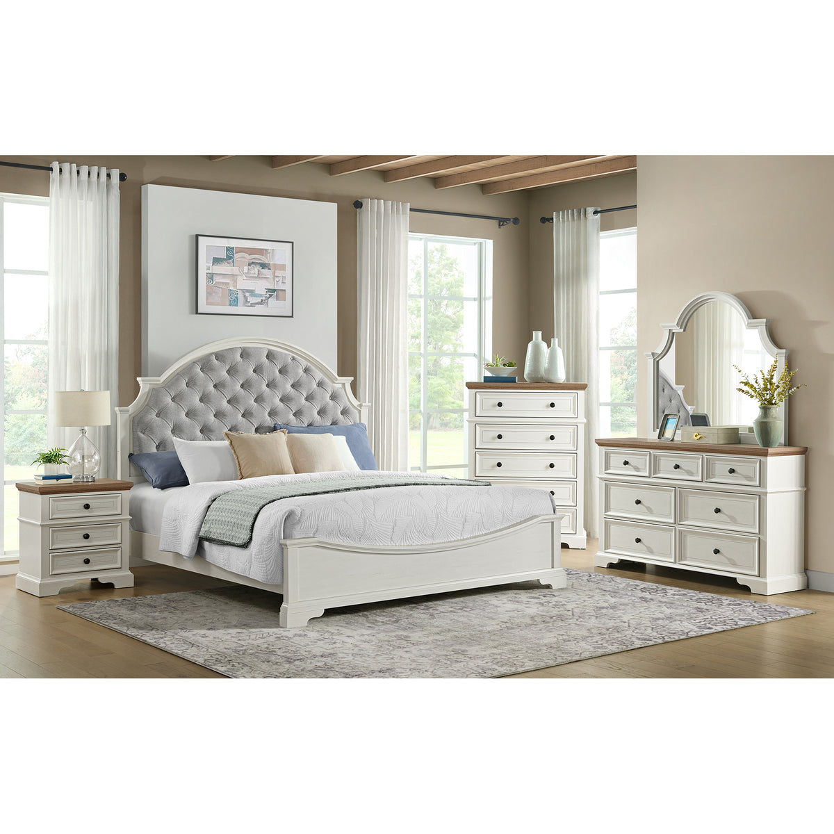 Eastwood Youth 3-Drawer Nightstand in Brown and Off-White – SKU Y-13160-7-NS | Elements