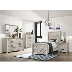Eleanor Twin Bed in White – SKU EL700TBZS | Elements
