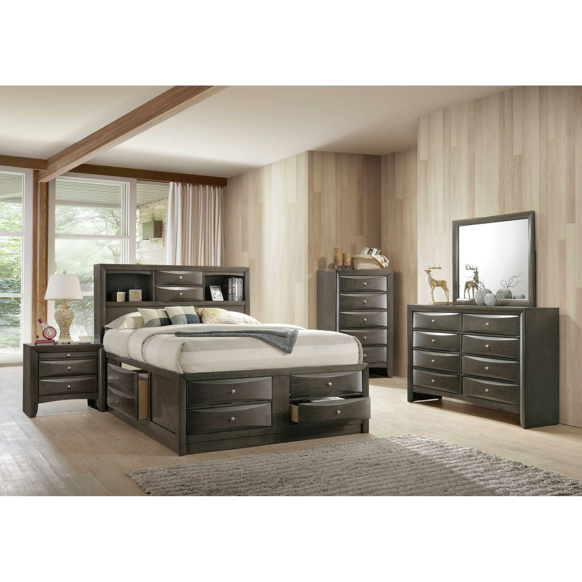 Emily Queen Storage Bed – SKU EG170QB | Elements