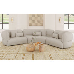 Four Seasons Sectional Set in Woolen Camel with 6 Pillows – SKU U-15310-11110-SS | Elements