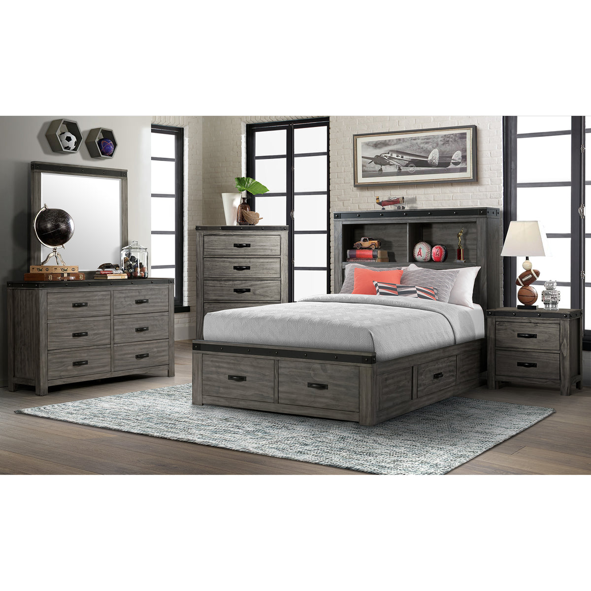Wade Youth 6 Drawer Dresser & Mirror Set – SKU WE650DRMR | Elements