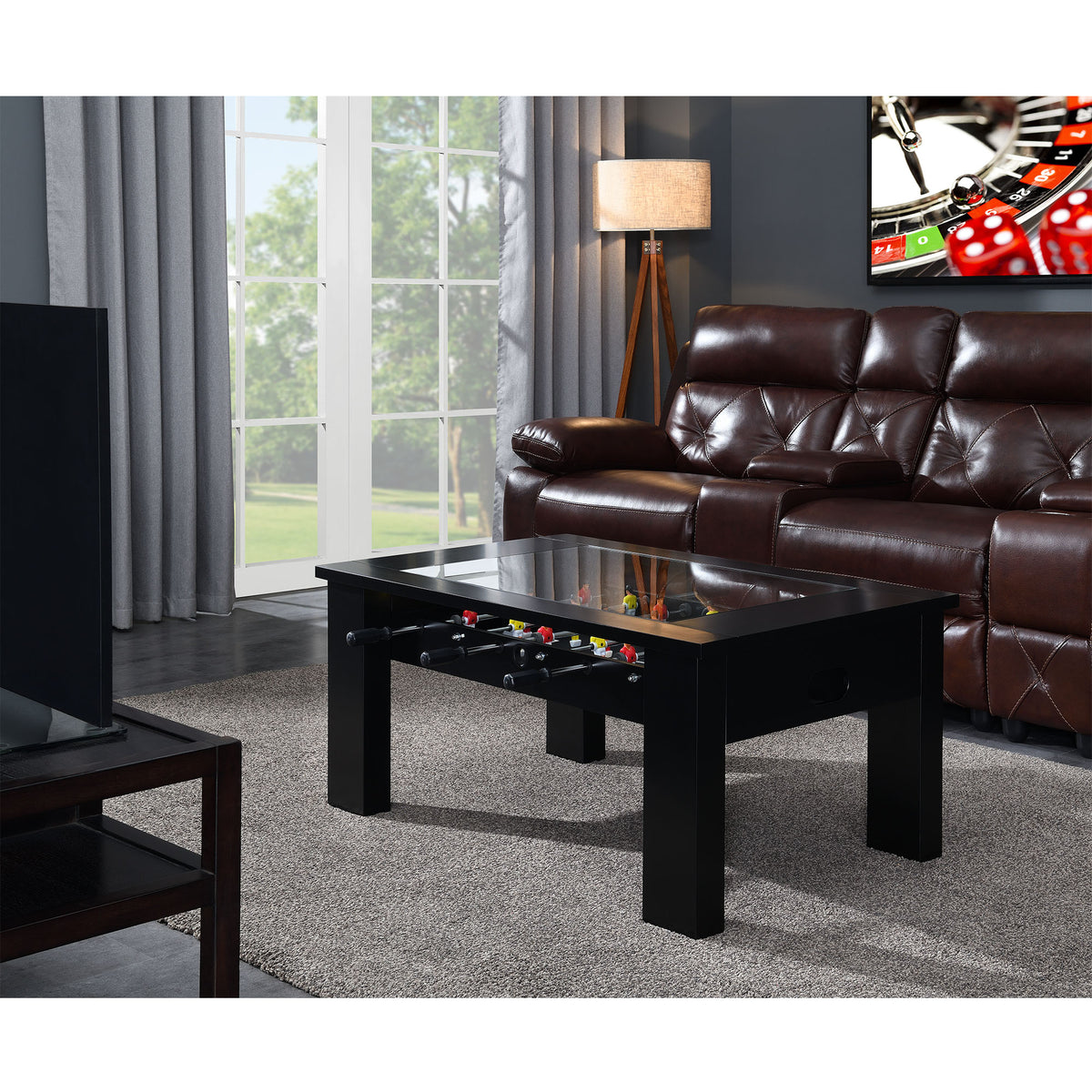 Giga Foosball Table (SSG-110601) Black Foosball Table – SKU GTGG100FT | Elements