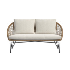 Grace Outdoor Seating 4PC Set - Black, Natural and Olefin Beige