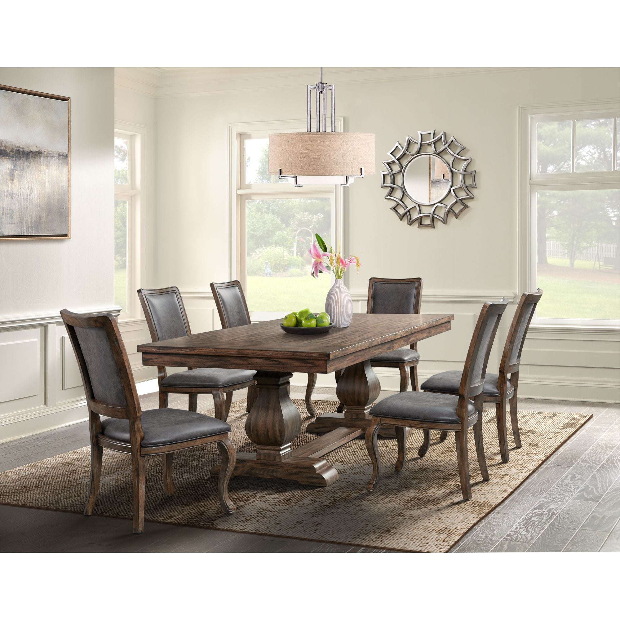 Gramercy Dining Rectangle Back Chair w/PU Back (2pcs Per Carton) – SKU DGC550SCPB | Elements