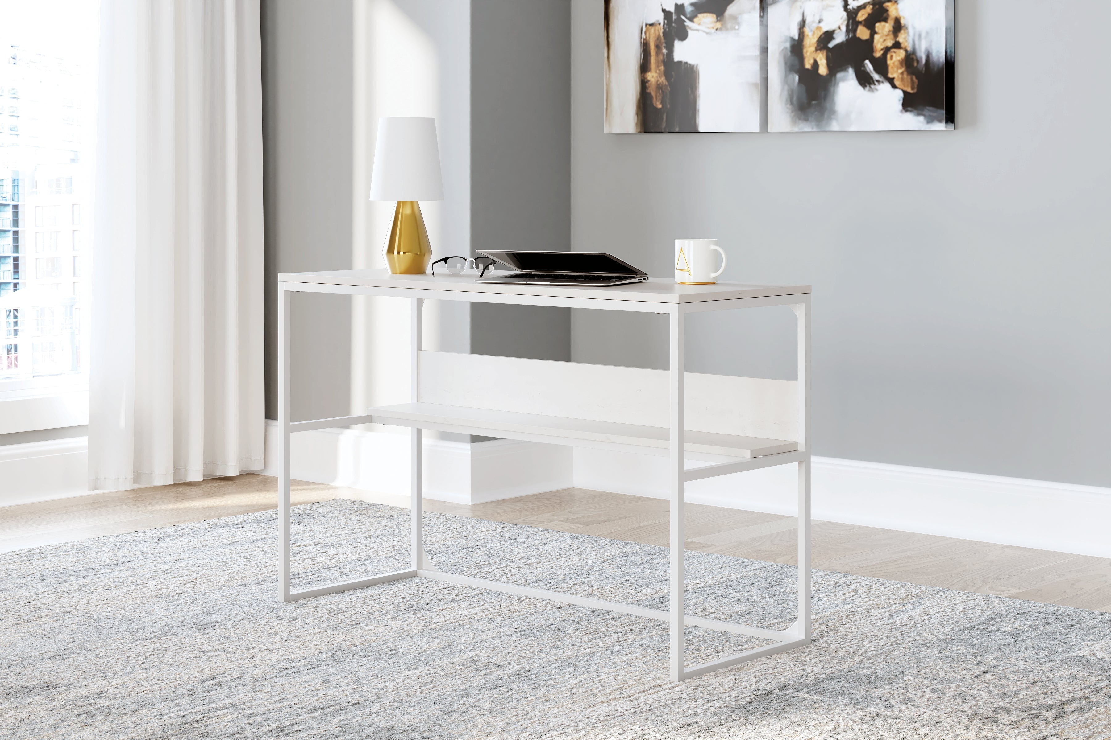 Tampa Furniture Outlet Lutz - Ashley Furniture - Deznee Office Desk - Home Office Desk / White - H162-14