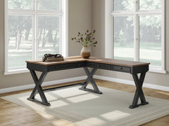 Tampa Furniture Outlet Lutz - Ashley Furniture - Wildenauer Office Desk - Home Office Desk / Brown/Black - H664H2