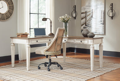 Tampa Furniture Outlet Lutz - Ashley Furniture - Realyn Office Desk - 2-Piece Home Office Desk - H743H2