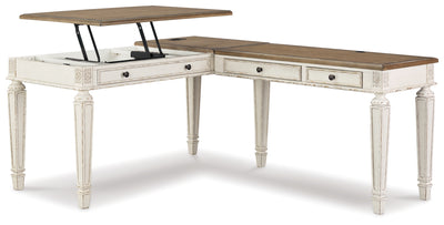 Tampa Furniture Outlet Lutz - Ashley Furniture - Realyn Office Desk - 2-Piece Home Office Desk - H743H2
