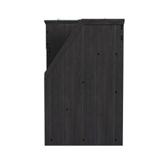 Hampton Kids Twin Over Twin Bunk with Staircase and Trundle in Charcoal