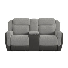 Hornet Motion Glider Loveseat with Console in Rancho Grey