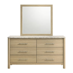 Jonas Dresser and Mirror Set in Natural