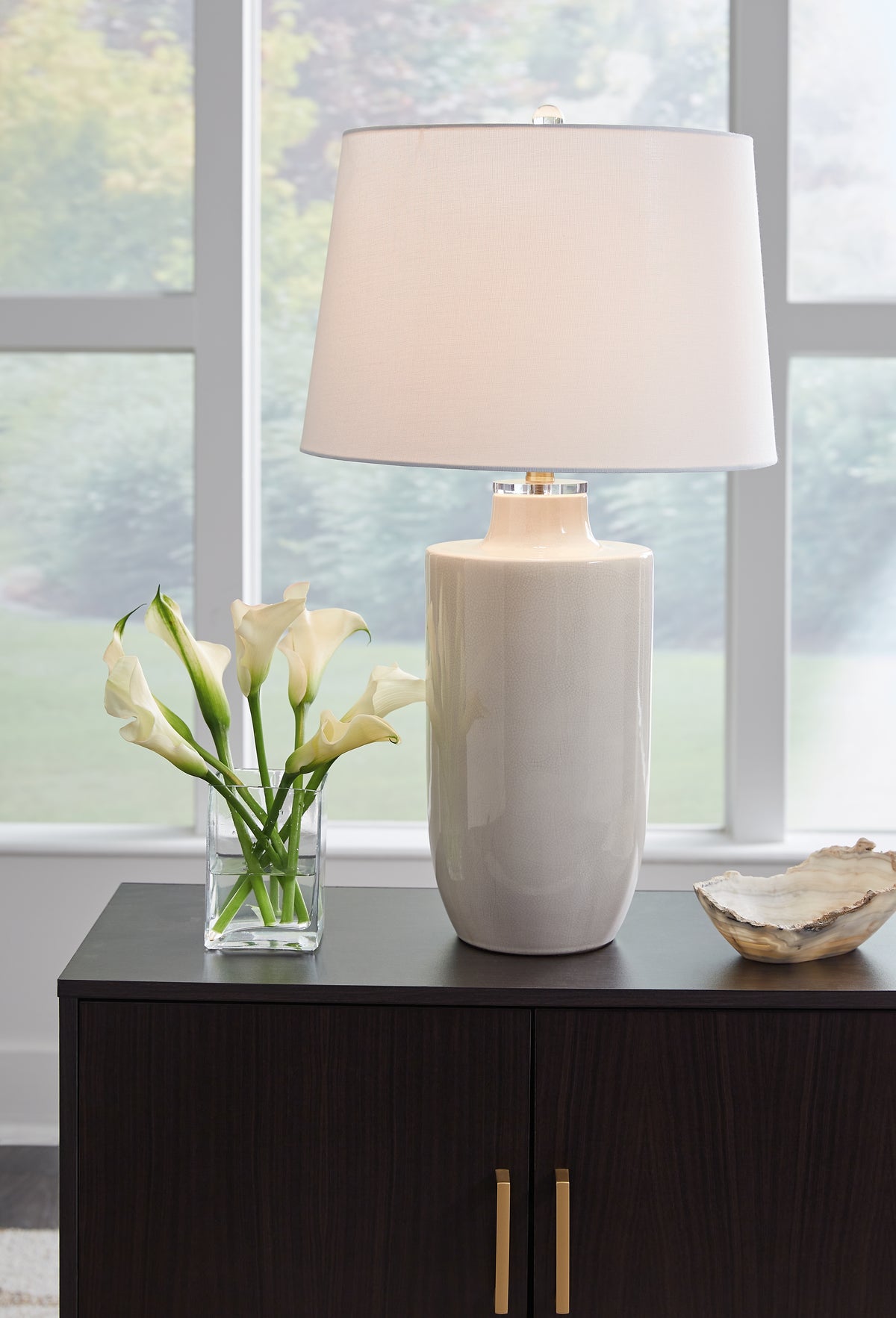 Tampa Furniture Outlet Lutz - Ashley Furniture - Cylener Lighting - Ceramic Table Lamp (1/CN) / Off White - L100794