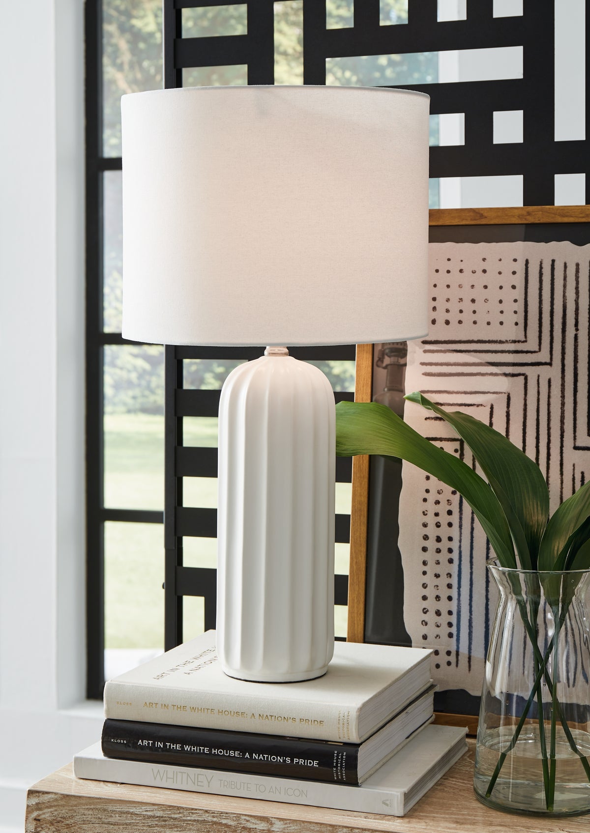 Tampa Furniture Outlet Lutz - Ashley Furniture - Clarkland Lighting - Ceramic Table Lamp (Set of 2) / White - L177974
