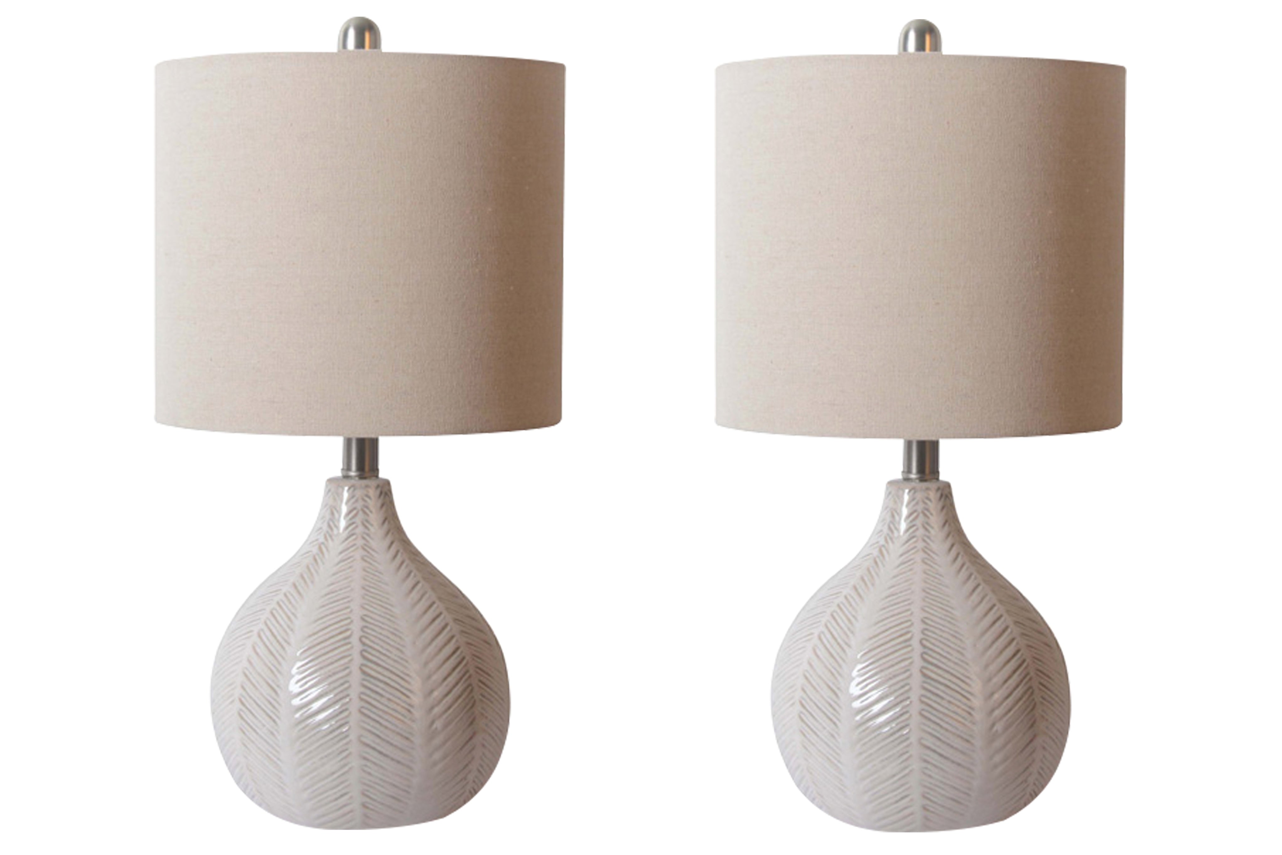 Tampa Furniture Outlet Lutz - Ashley Furniture - Rainermen Lighting - Table Lamp (Set of 2) / Off White - L180024X2