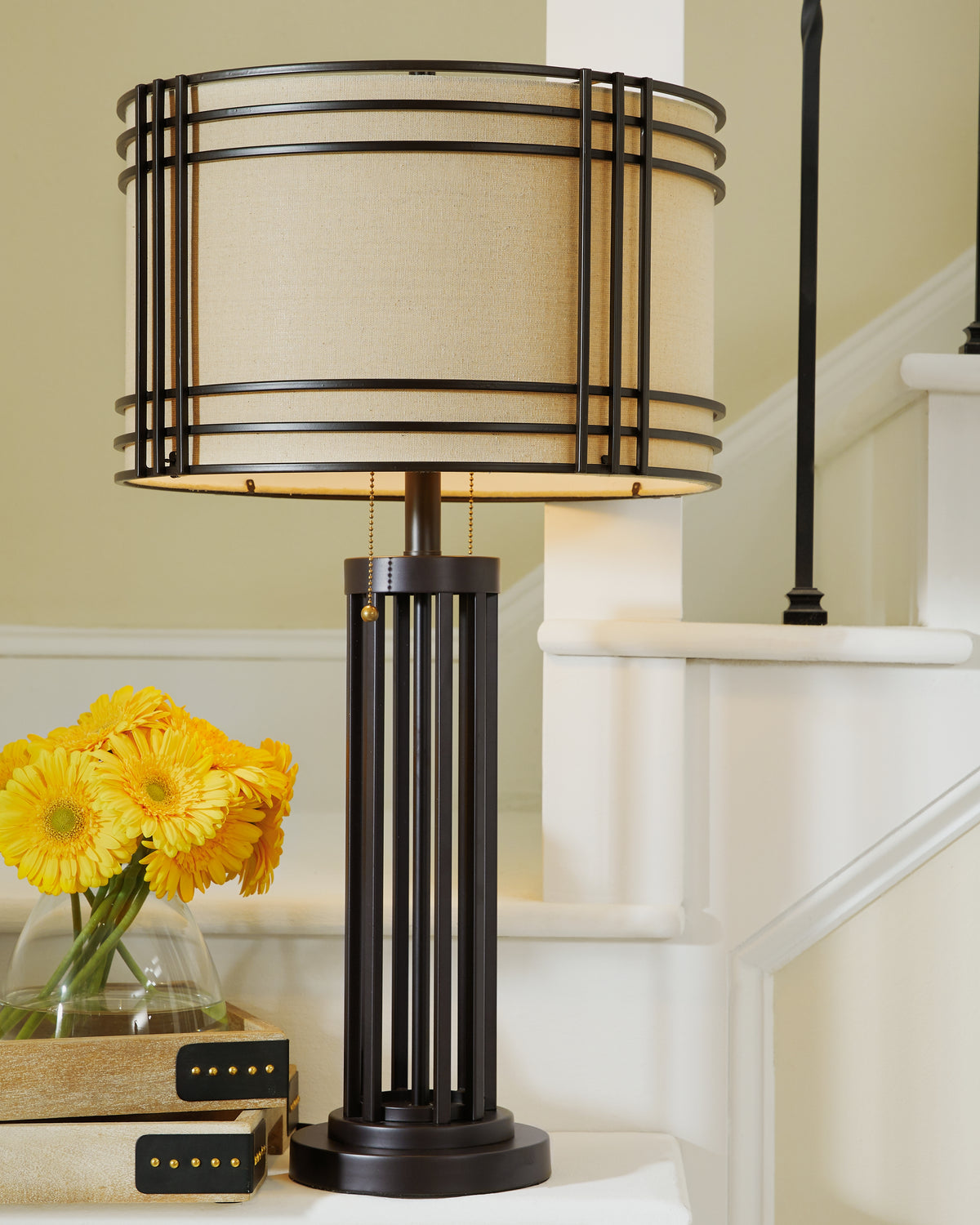 Tampa Furniture Outlet Lutz - Ashley Furniture - Hanswell Lighting - Metal Table Lamp (1/CN) / Dark Brown - L208294