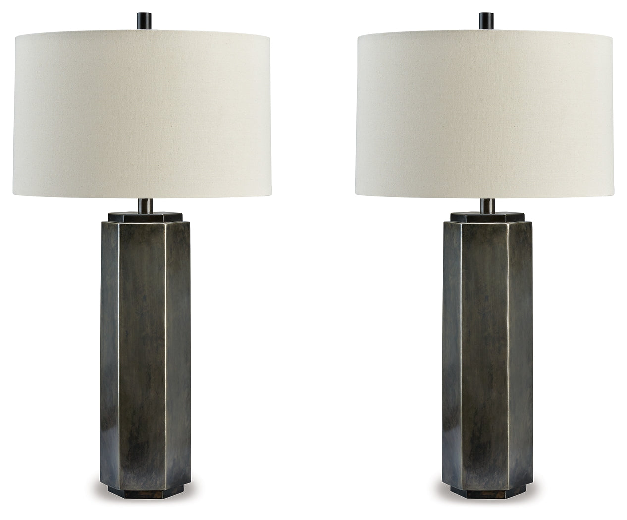 Tampa Furniture Outlet Lutz - Ashley Furniture - Dirkton Lighting - Table Lamp (Set of 2) / Antique Pewter - L208324X2