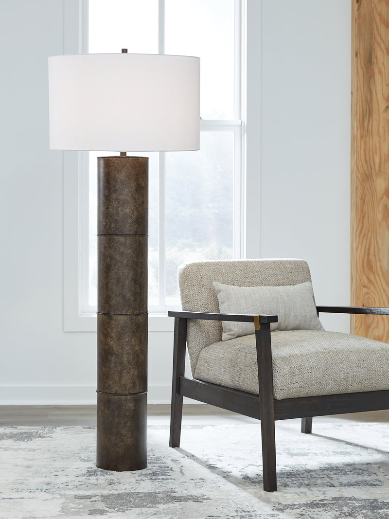 Tampa Furniture Outlet Lutz - Ashley Furniture - Jebson Lighting - Metal Floor Lamp (1/CN) / Dark Bronze Finish - L235791