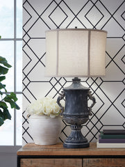 Tampa Furniture Outlet Lutz - Ashley Furniture - Morvanford Lighting - Poly Table Lamp (1/CN) / Antique Black - L235834