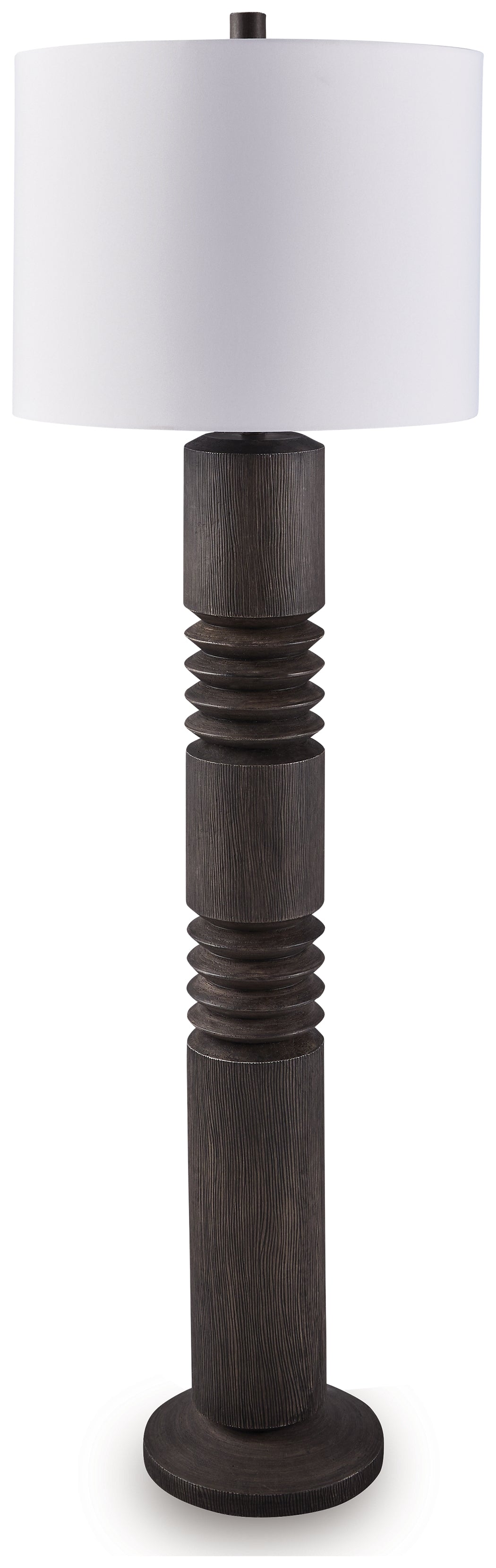 Tampa Furniture Outlet Lutz - Ashley Furniture - Fainwell Lighting - Poly Floor Lamp (1/CN) / Distressed Black - L235861