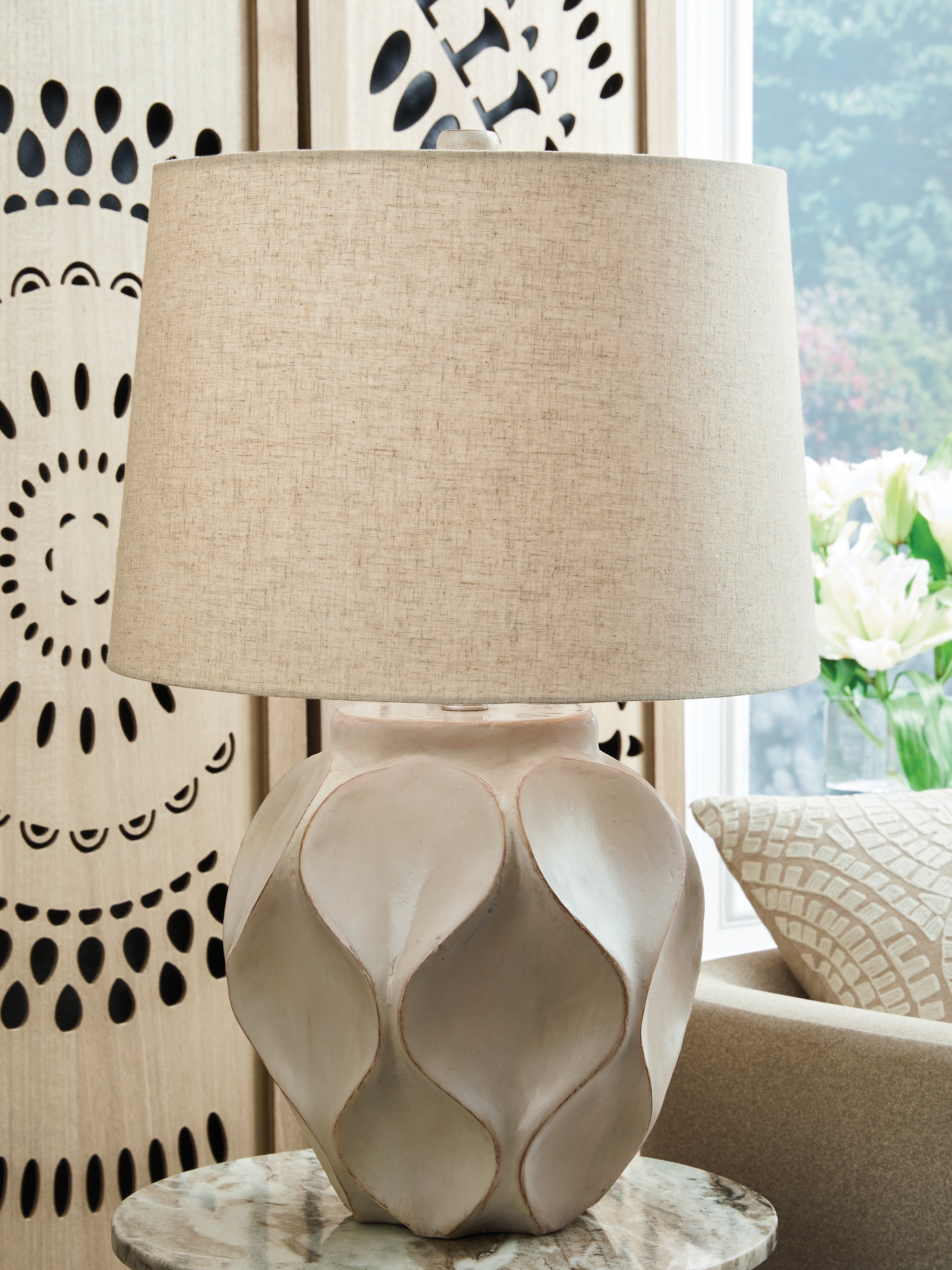 Tampa Furniture Outlet Lutz - Ashley Furniture - Edselham Lighting - Paper Table Lamp (1/CN) - L235974
