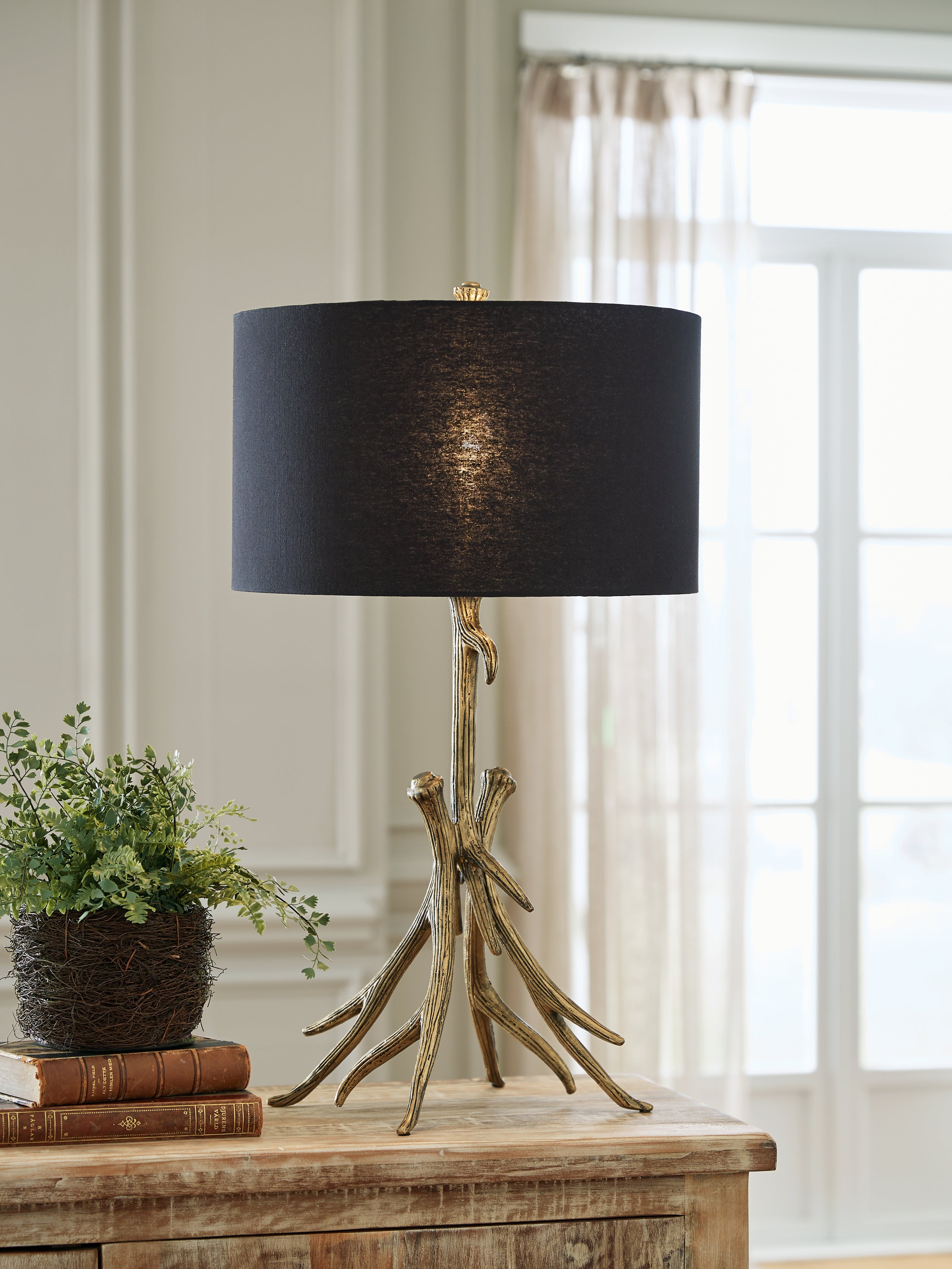 Tampa Furniture Outlet Lutz - Ashley Furniture - Josney Lighting - 2-Piece Lamp Set / Antique Gold Finish - L317034X2
