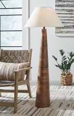 Tampa Furniture Outlet Lutz - Ashley Furniture - Danset Lighting - Wood Floor Lamp (1/CN) / Brown - L329101