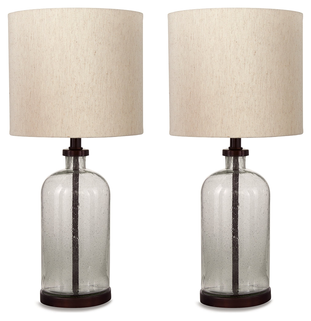 Tampa Furniture Outlet Lutz - Ashley Furniture - Bandile Lighting - Table Lamp (Set of 2) / Clear/Bronze Finish - L430674X2
