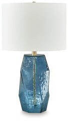 Tampa Furniture Outlet Lutz - Ashley Furniture - Tallow Lighting - Glass Table Lamp (1/CN) / Blue - L430854
