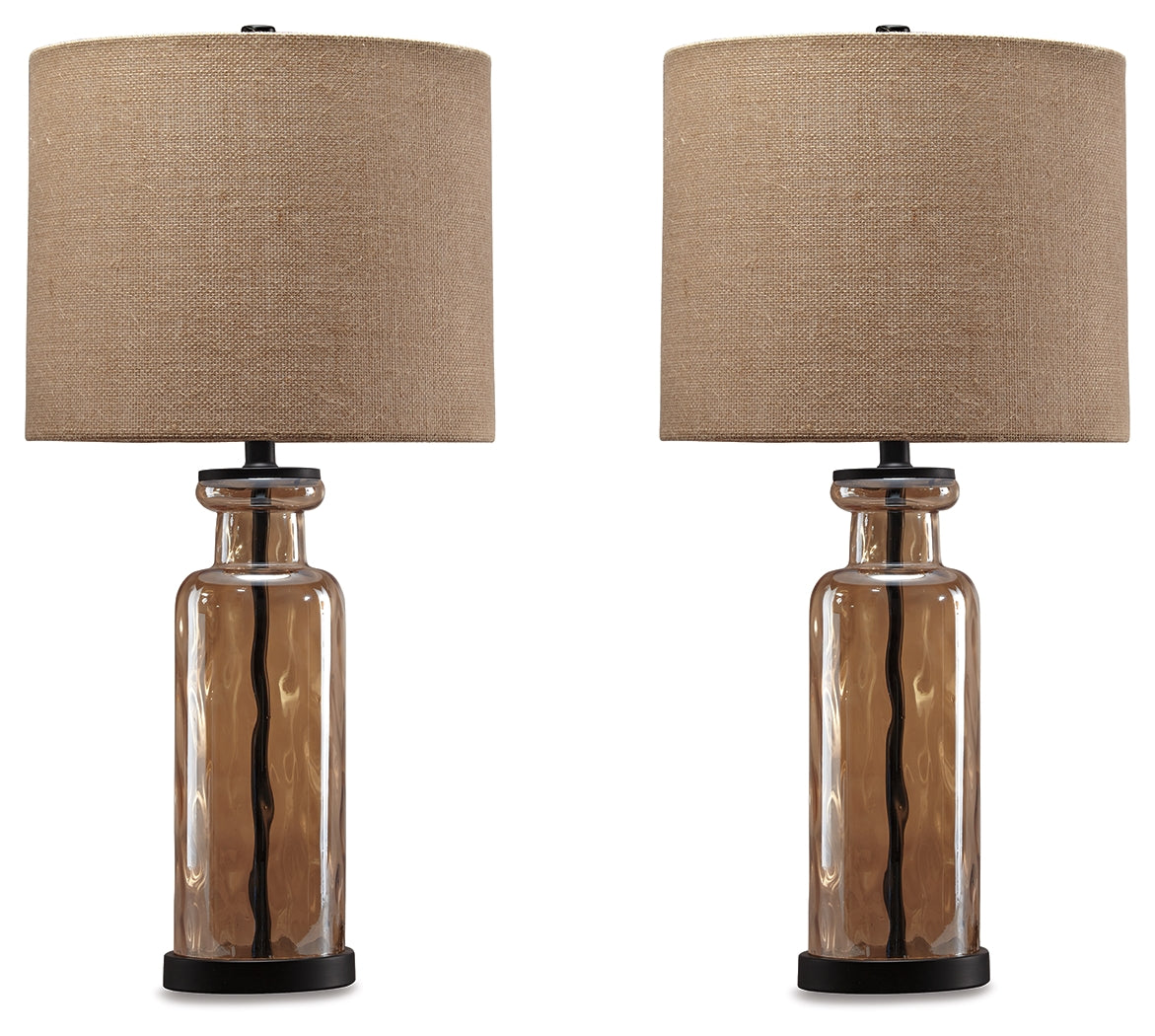 Tampa Furniture Outlet Lutz - Ashley Furniture - Laurentia Lighting - Table Lamp (Set of 2) / Champagne - L431414X2