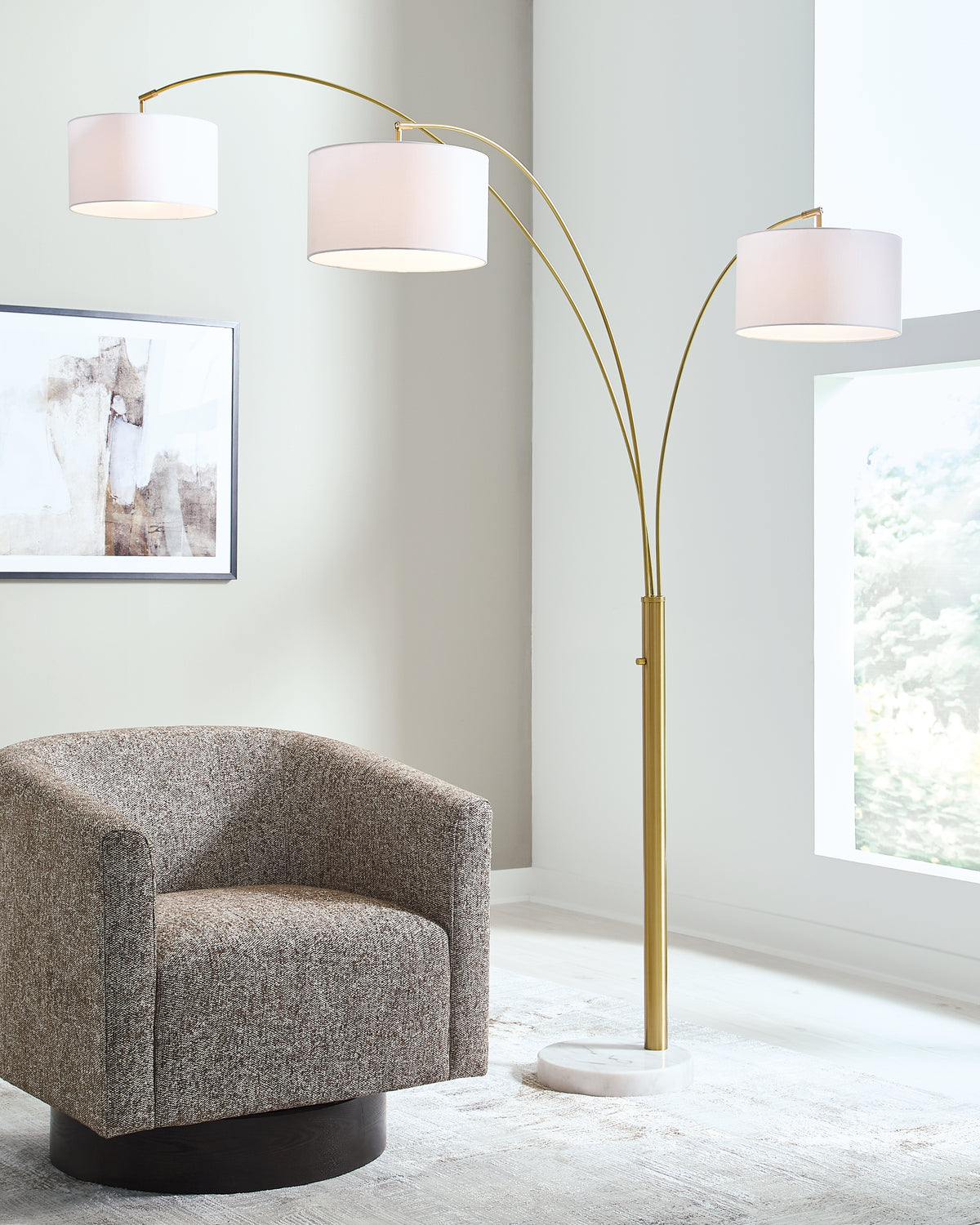 Tampa Furniture Outlet Lutz - Ashley Furniture - Valo Lighting - Metal Arc Lamp (1/CN) - L725169