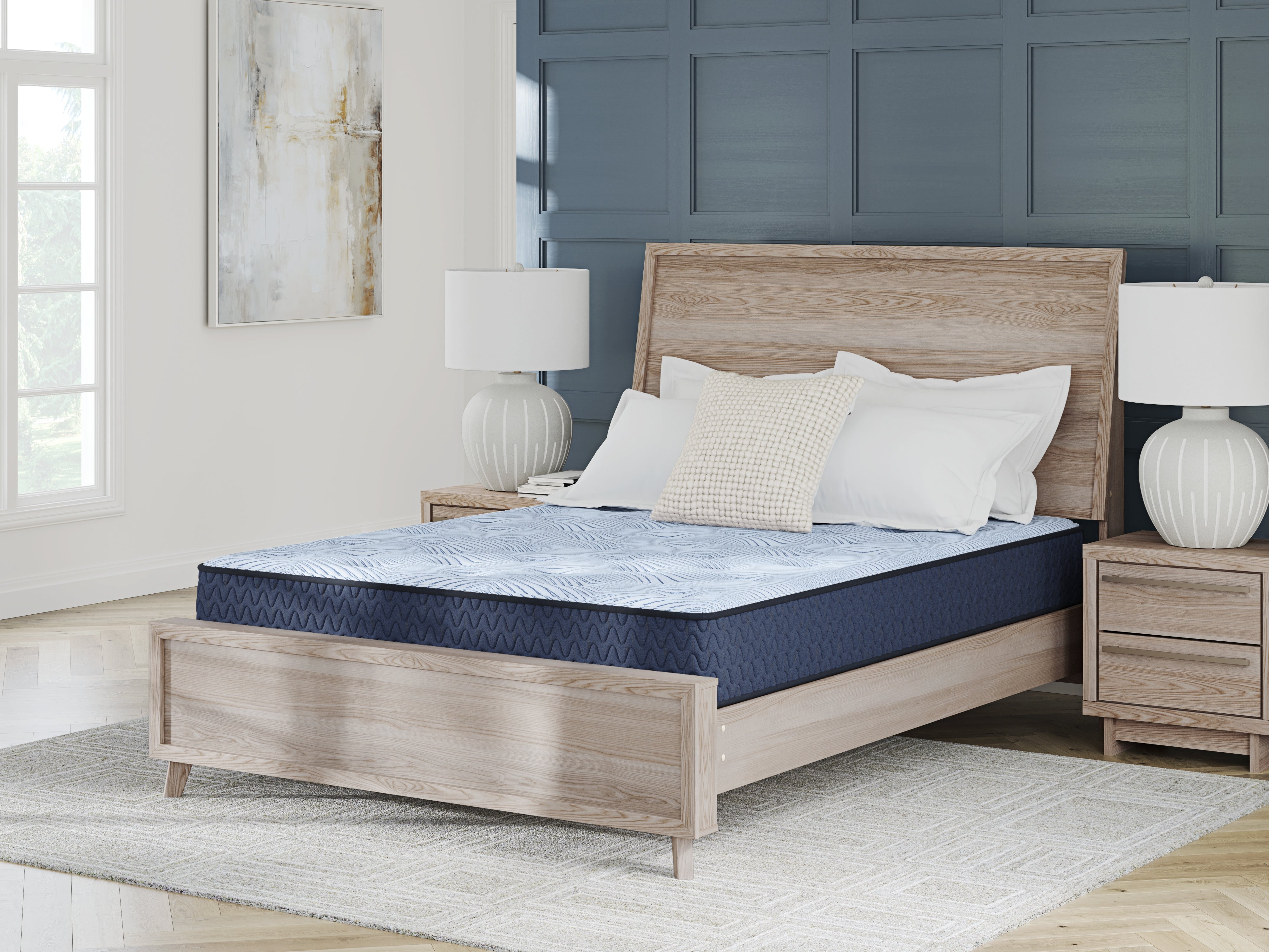 Tampa Furniture Outlet Lutz - Ashley Furniture - Peak 2.0 10 Hybrid Mattresses - King / Light Blue - M20241