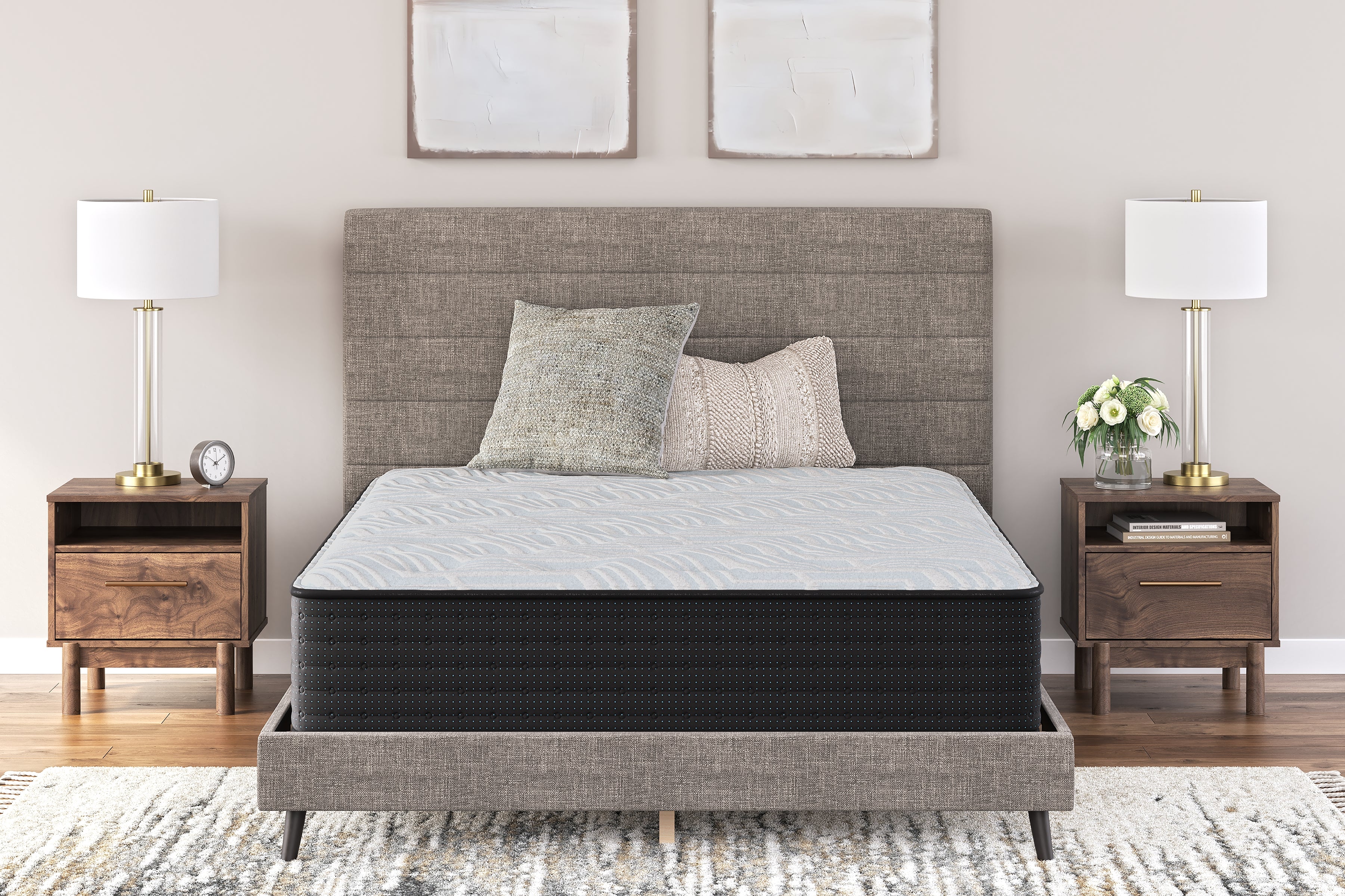 Tampa Furniture Outlet Lutz - Ashley Furniture - Palisades Plush Mattresses - California King / Gray/Blue - M41651