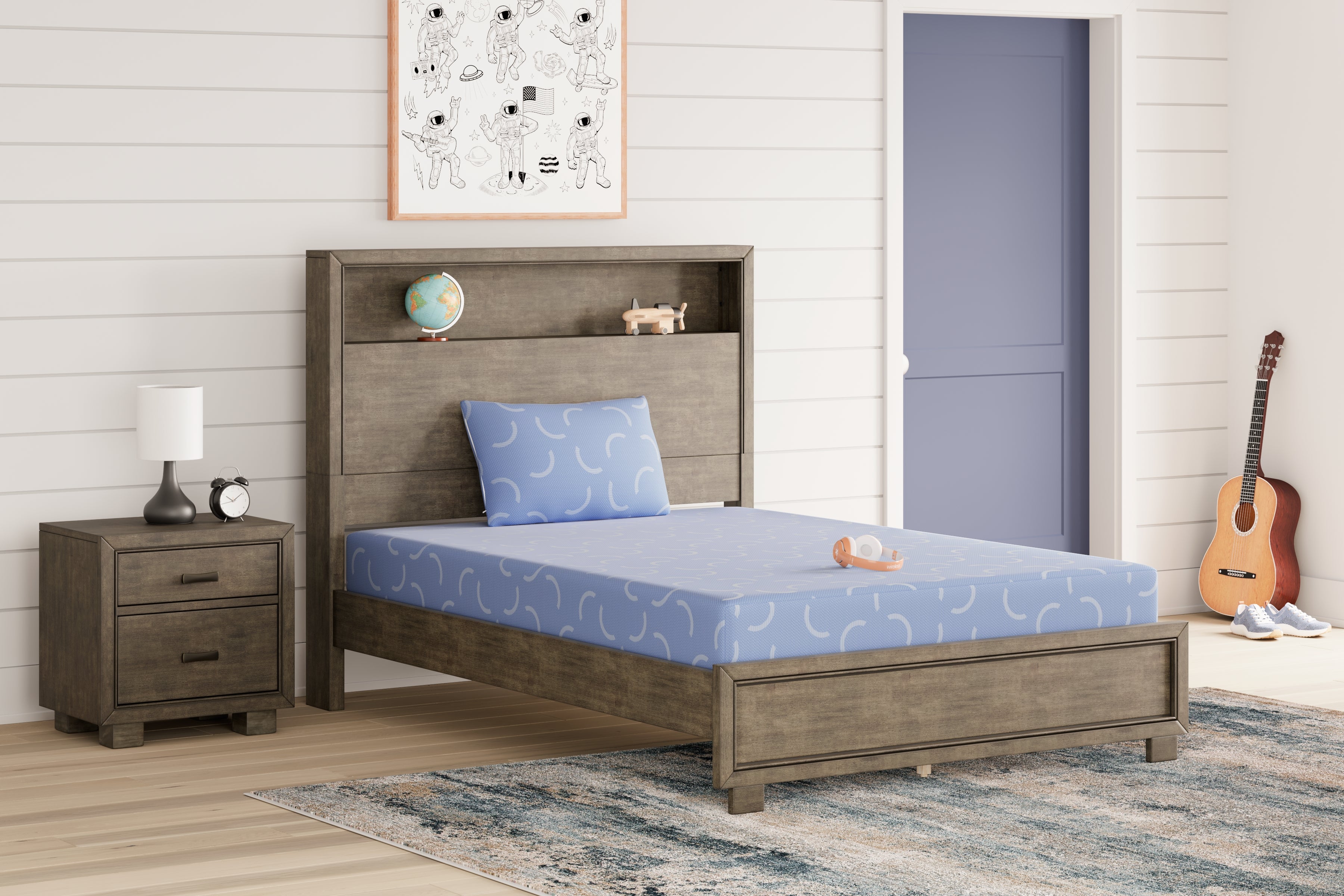 Tampa Furniture Outlet Lutz - Ashley Furniture - iKidz Ocean Mattresses - Twin and Pillow 2/CN / Blue - M43011