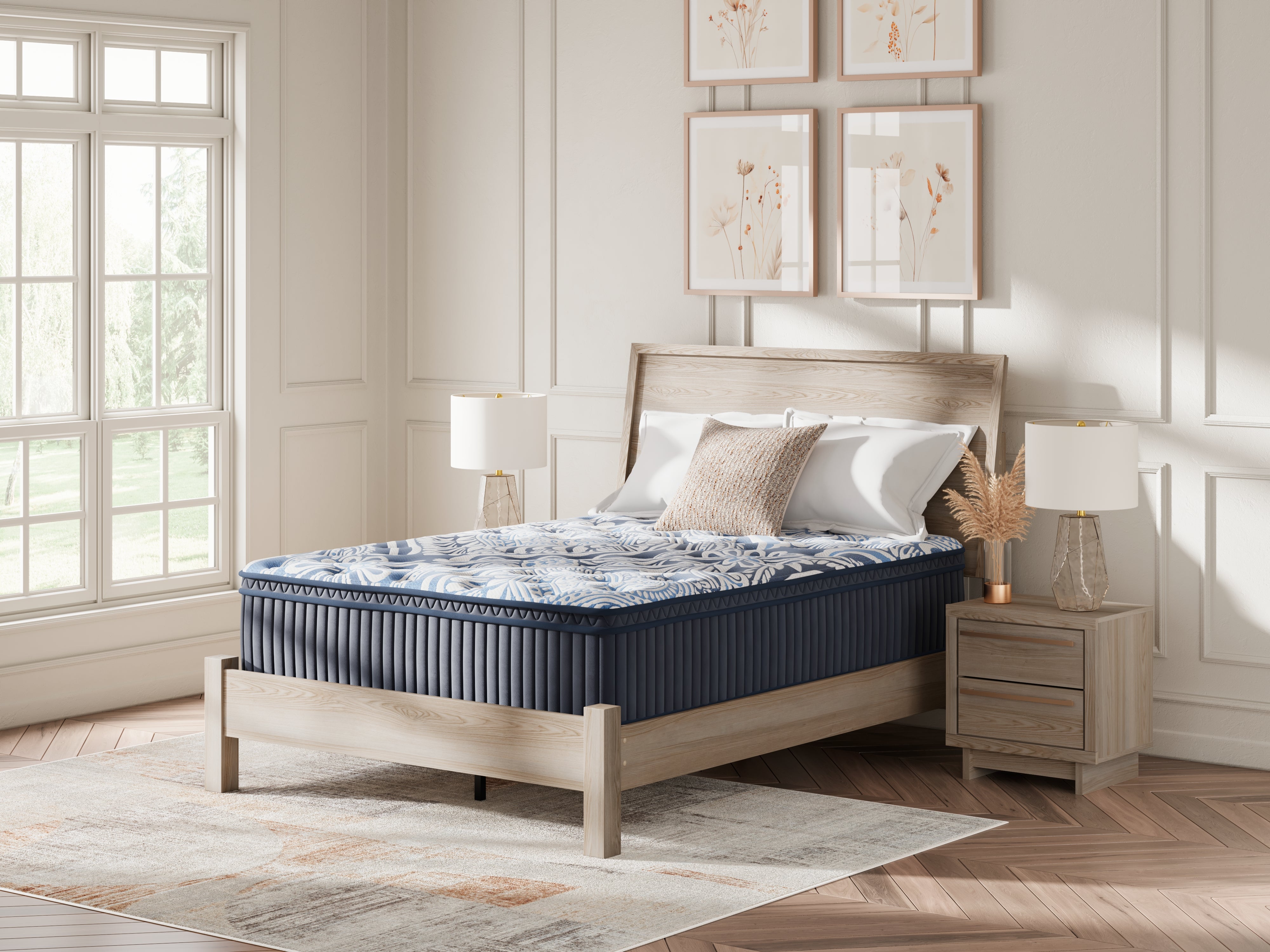 Tampa Furniture Outlet Lutz - Ashley Furniture - Plush Luxe 2.0 Mattresses - California King / Blue - M49751