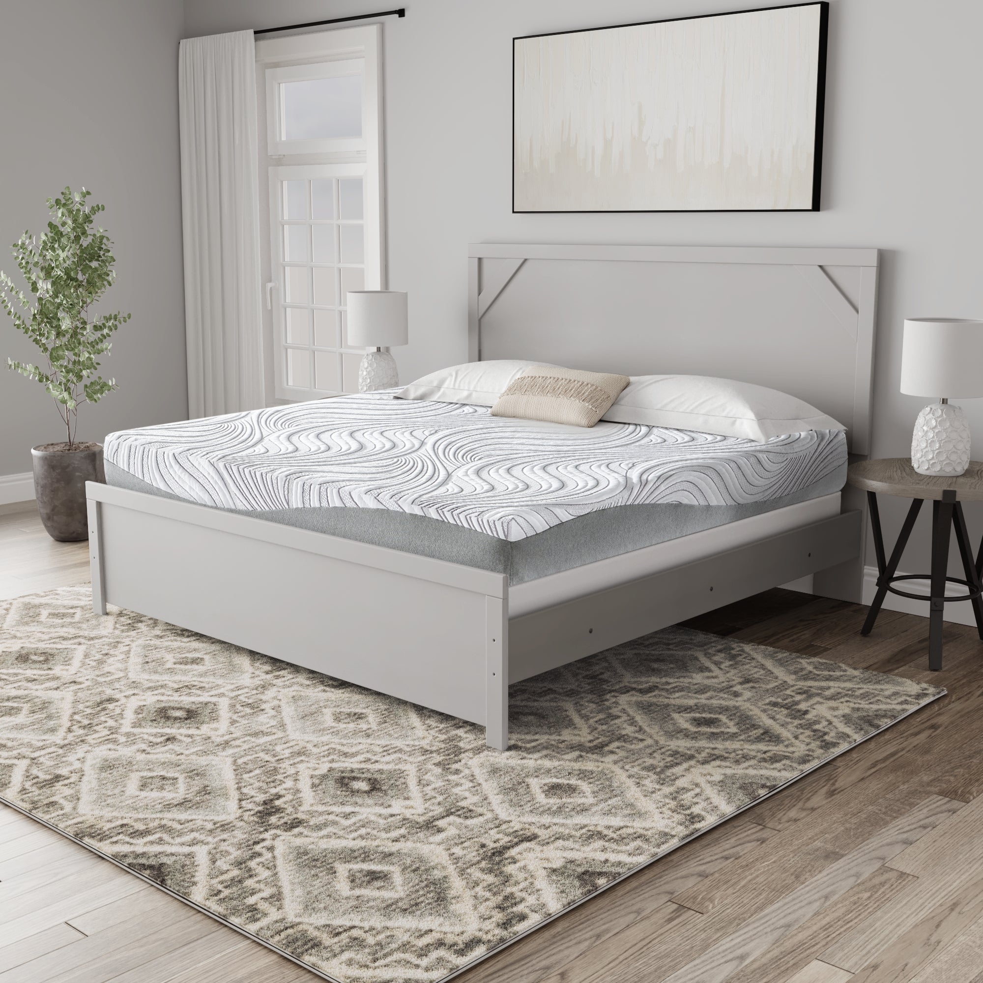Tampa Furniture Outlet Lutz - Ashley Furniture - 12 Inch Memory Foam Mattresses - King / White - M59341