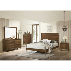 Malibu Queen Panel Bed in Walnut – SKU MC400QB | Elements
