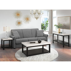 Marcello w/ White Top - Rectangular Coffee Table W/Casters – SKU CML100CT | Elements