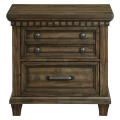 McCoy 2-Drawer Nightstand with USB in Charcoal