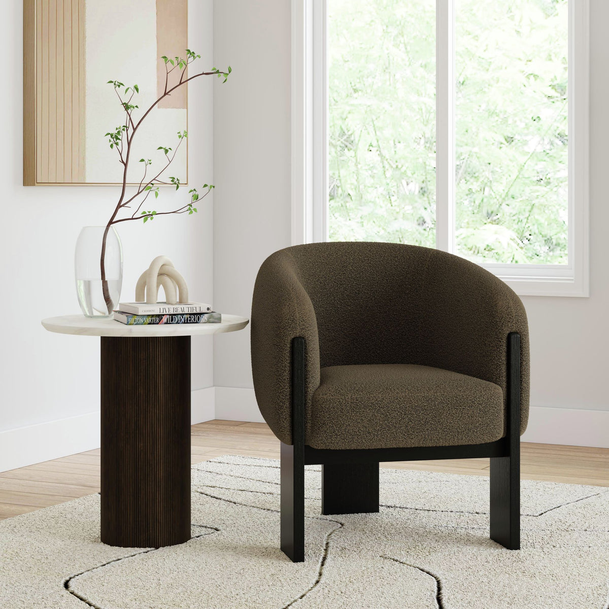 Modern Chair in Joy Cocoa – SKU U-15160-11450-100 | Elements