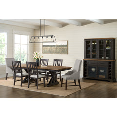 Montrose Dining Table with 20" Leaf in Espresso and Brown