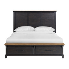 Montrose King Storage Bed in Espresso & Brown
