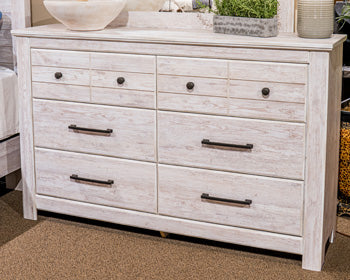 Tampa Furniture Outlet Lutz - Ashley Furniture - Makidern Bedroom - Two Drawer Night Stand / Whitewash - PCB1171-92