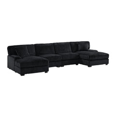 Nightfall Armless Chair in Grand Cord Black