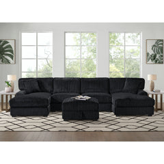 Nightfall Armless Chair in Grand Cord Black