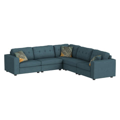 Options One LHF Chair in Palmer Plus Teal with 1 Pillow 20"