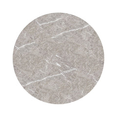 Oregon Round Counter Table with Grey Faux Marble Top in Black