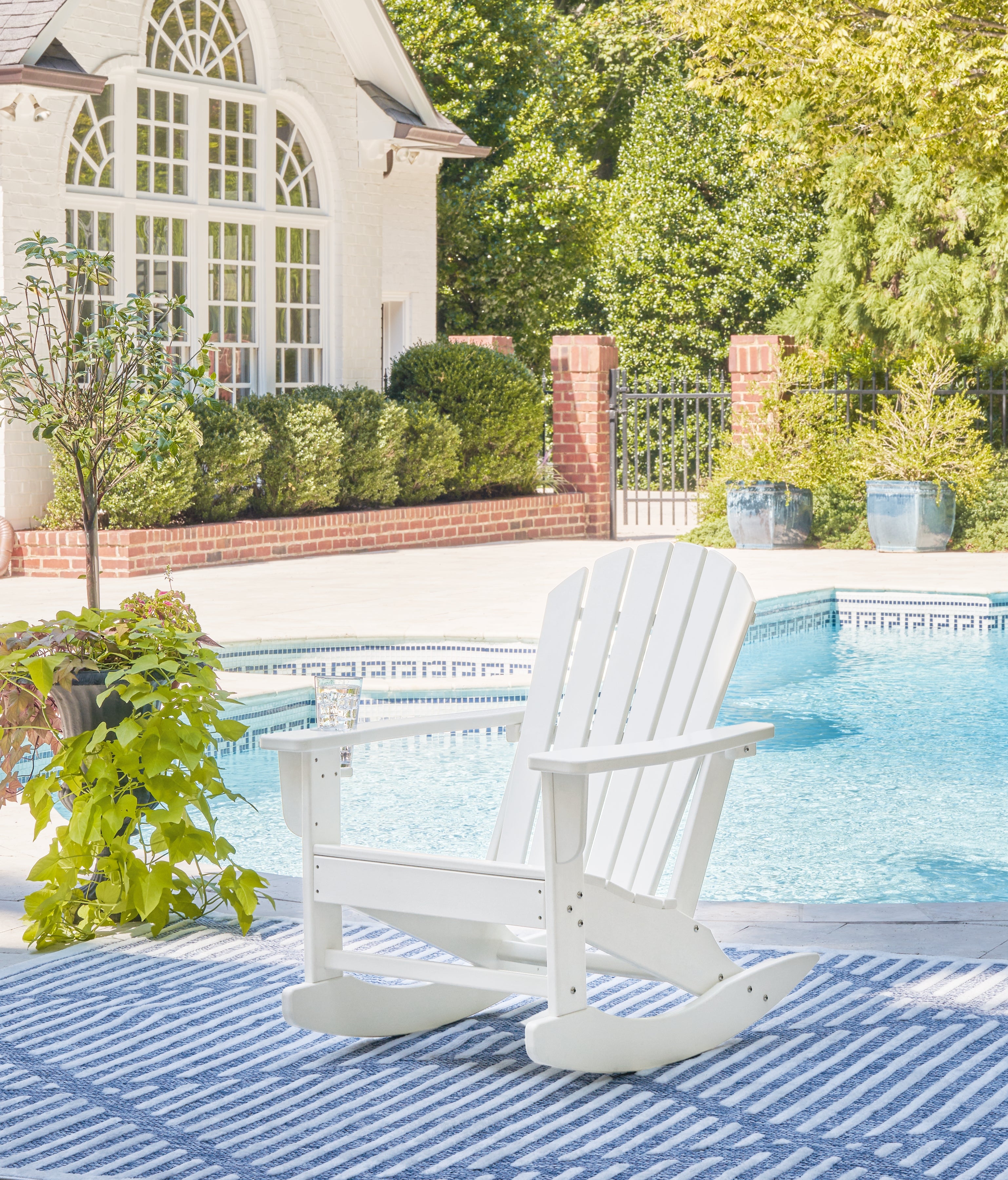 Tampa Furniture Outlet Lutz - Ashley Furniture - Sundown Treasure Outdoor - Rocking Chair / White - P011-827